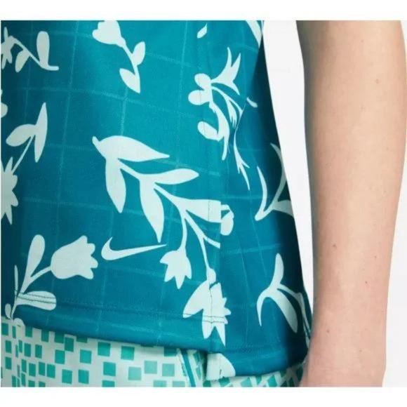 NWT Nike Women's Victory Floral Print Sleeveless Golf Polo - Picture 4 of 6